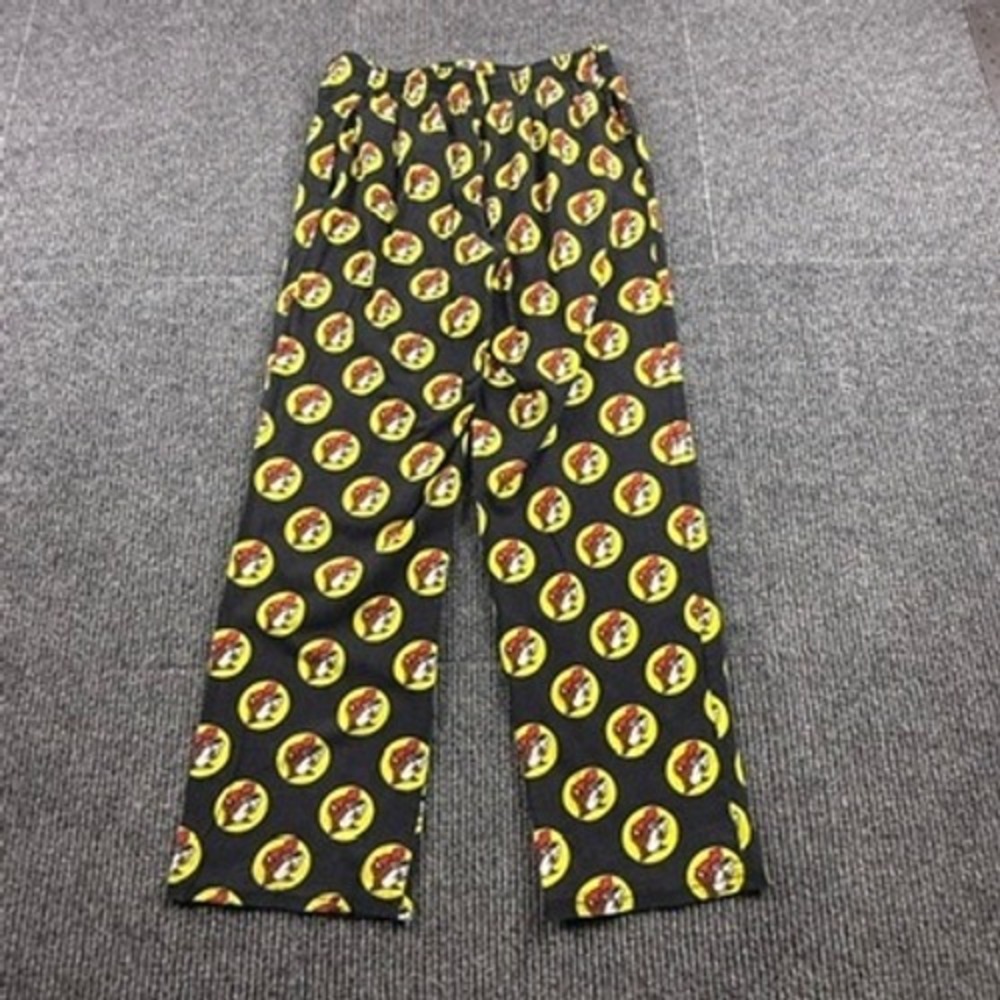 Buc-ee's Beaver Logo Pajama Pants Mens Medium Black‎ Cotton Lounge Sleepwear - Picture 2 of 10